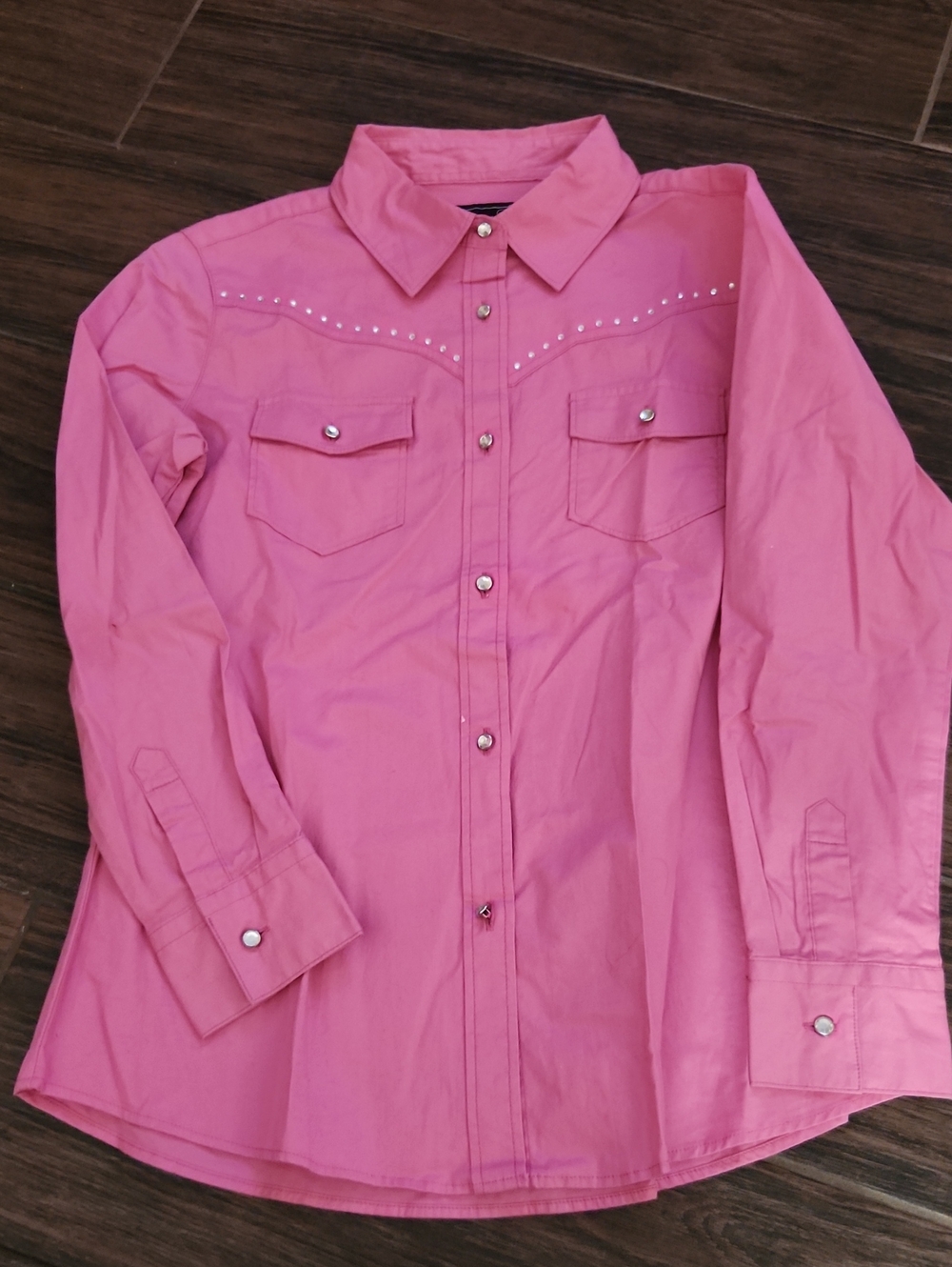 Shyanne Pink Stud-Accent Button-Down Shirt